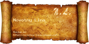 Novotny Lina névjegykártya